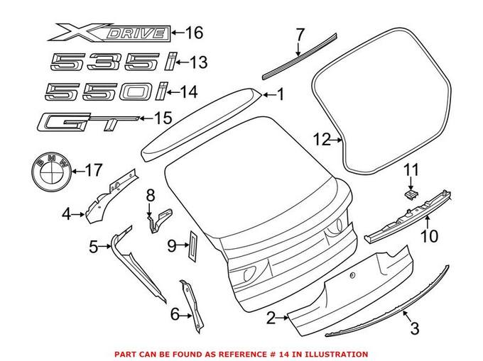 BMW Hatch Emblem - Rear 51147239619